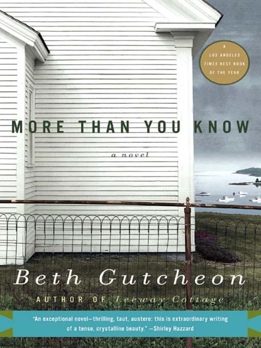Title details for More Than You Know by Beth Gutcheon - Wait list